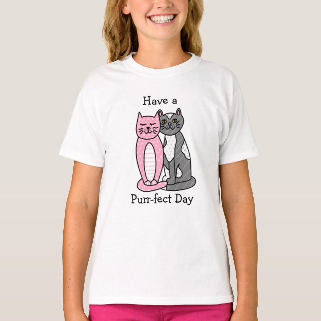 Ha en inköpsdag | Cute Cat Pun T Shirt (Framsida)