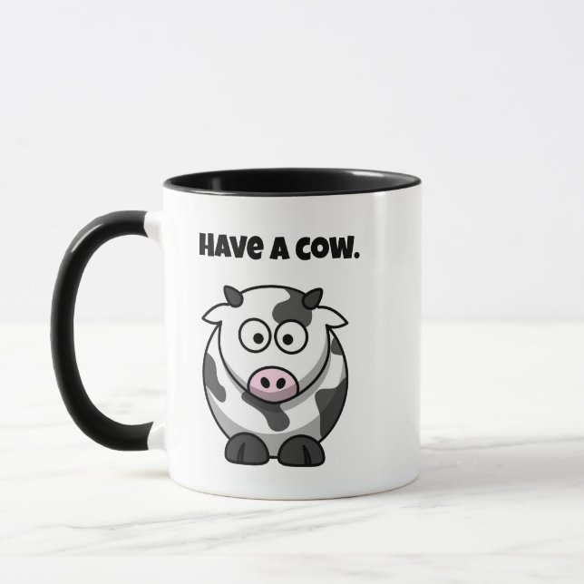 Ha en iordningställd Tecknad i Cow-paren Mugg (Vänster)