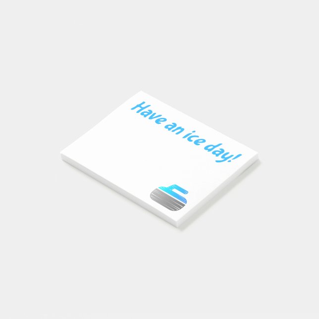 "Ha en isdag!", Att krulla som är klibbigt, Post-it Block (Vinklad)