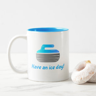 "Ha en isdag! "Krullande mugg