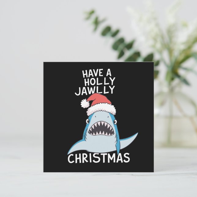 Ha en jätetandlig julfilm Sarcastic Jaws  Julkort (Stående Fram)