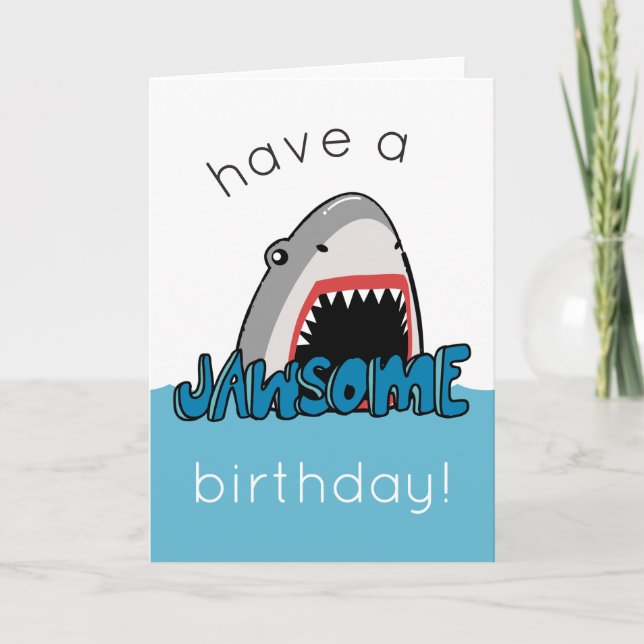 Ha en Jawsome Birthday Funny Kort (Framsida)