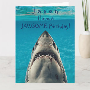 Ha en Jawsome Birthday Shark Kort