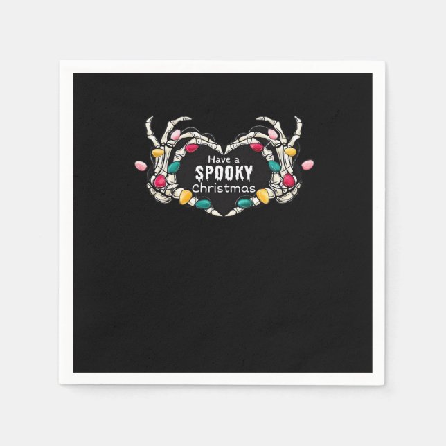 Ha en julklapp - Skeleton Hand Pappersservett (Framsidan)