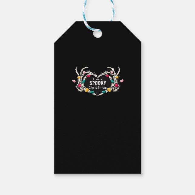 Ha en julklapp - Skeleton Hand Presentetikett (Framsidan)