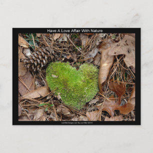 Ha en Kärlek-affär med Nature Moss Heart-gåvor Vykort