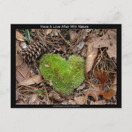 Ha en Kärlek-affär med Nature Moss Heart-gåvor Vykort