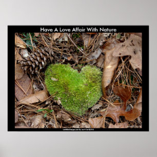Ha en Kärlek- affär med Poster Nature Moss Heart