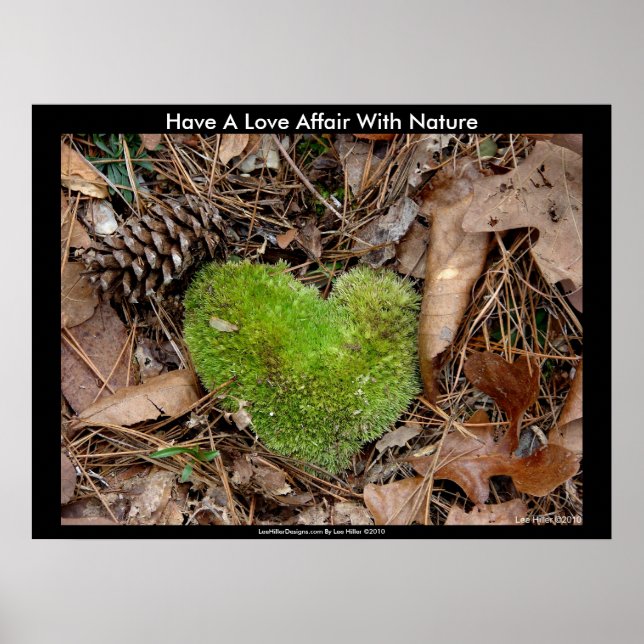 Ha en Kärlek- affär med Poster Nature Moss Heart (Framsidan)