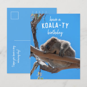 Ha en Koala-födelsedag, Roligt Blått vykort