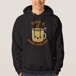 ha en konstig dag, rolig kawaii-kaffepumpa hoodie
