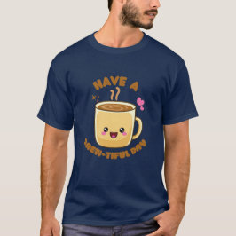 ha en konstig dag, rolig kawaii-kaffepumpa t shirt