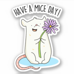 Ha en kul Mouse Pun-dag Klistermärken