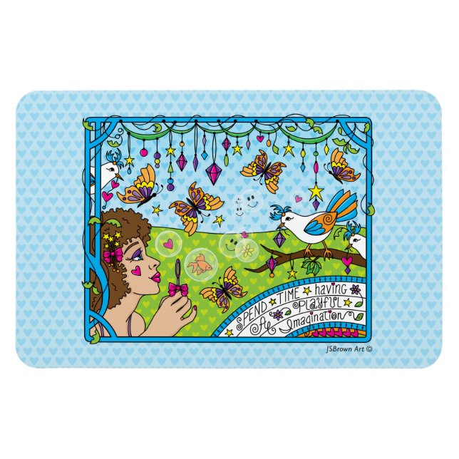 Ha en lekfull fantasi_Flexibel magnet 6"x4" (Horisontell)