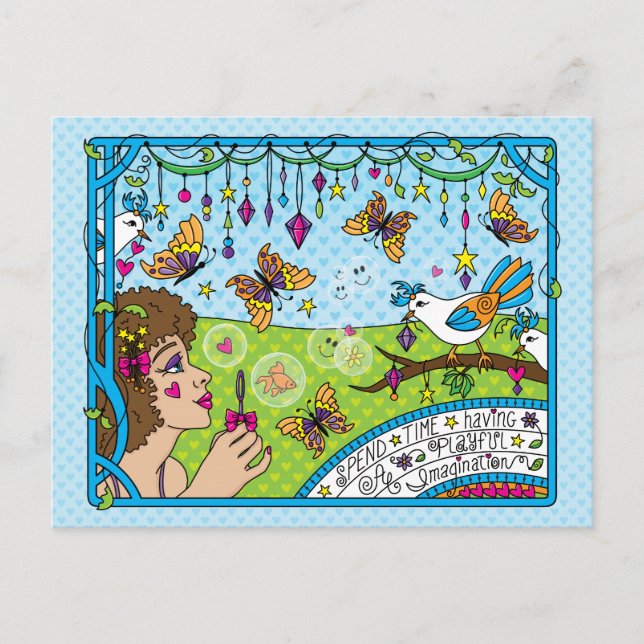 Ha en lekfull fantasi_ vykort (Framsida)