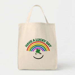 HA EN LUCKY DAY - Positive Vibes Tote Bag Tygkasse