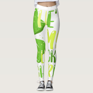 Ha en lucky Day Rainbow Lucky Charm Kids St Patri Leggings