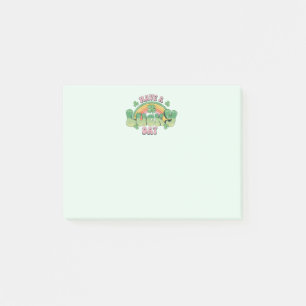 Ha en lucky Day Retro Typography Post-it Block