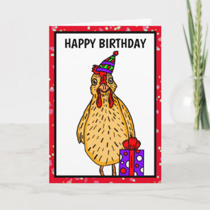 Ha en Lycklig Clucking Birthday Chicken Pun Kort