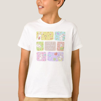 Ha en Lycklig-dag: Cute Bunny Illustration T Shirt