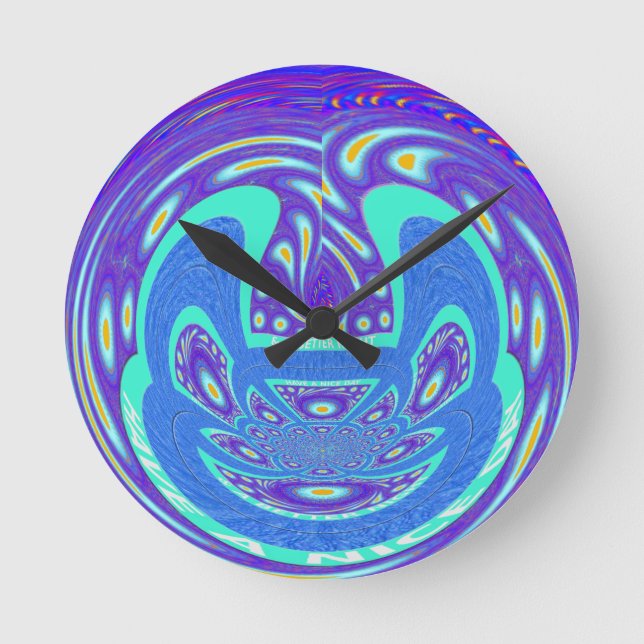 Ha en Lycklig-dag Rund Klocka (Framsida)