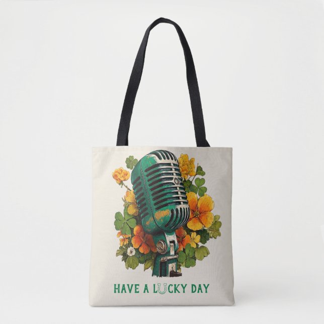 Ha en Lycklig Dag – St. Patricks Musik Konst Tygkasse (Framsida)