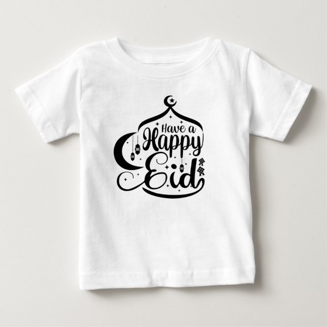 Ha en Lycklig-id - Eid Mubarak T Shirt (Framsida)