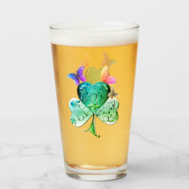 "Ha en Lycklig St. Patrick's Day"Grönt Shamrock Glaskopp