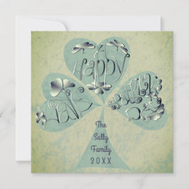 "Ha en Lycklig St. Patrick's Day" Handskriven än Tack Kort