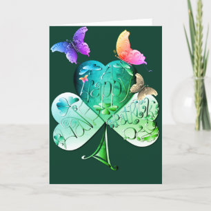 "Ha en Lycklig St. Patrick's Day" Shamrock Helgkort