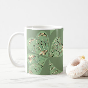 "Ha en Lycklig St. Patrick's Day" Shamrock Kaffemugg