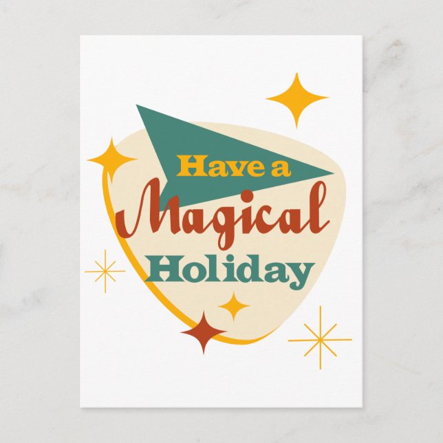 Ha en magisk Helgdag Vykort (Framsida)