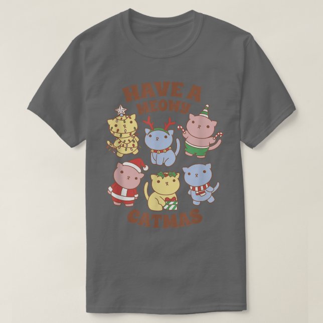 Ha en MeowmasJulkatt kött Katt T Shirt (Design framsida)