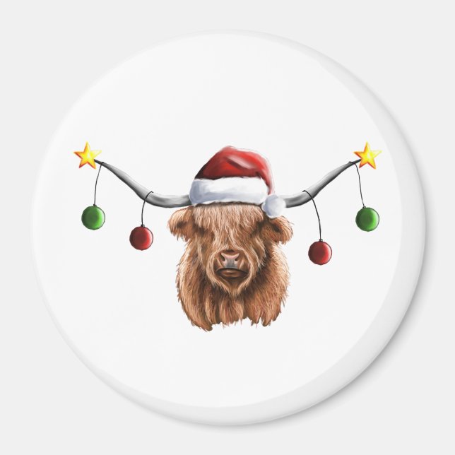 Ha en Merry Hielan Coo-jul Magnet (Framsidan)
