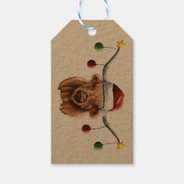 Ha en Merry Hielan Coo-jul Presentetikett