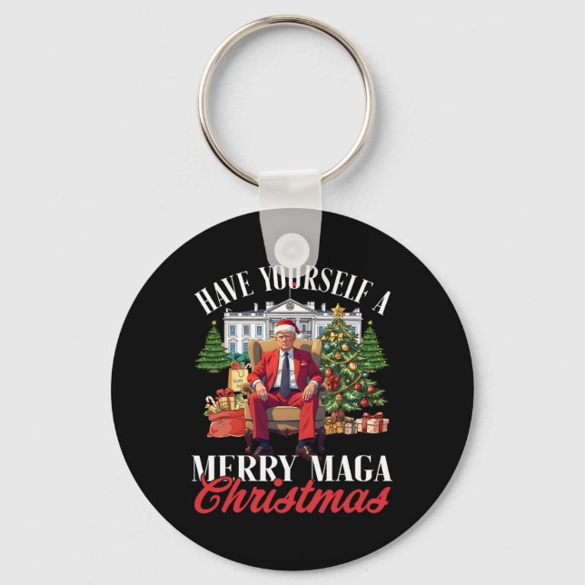 Ha en Merry Mega jultomny t Nyckelring (Framsida)