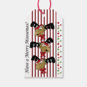 Ha en Merry Moosemas Jul Presentetikett