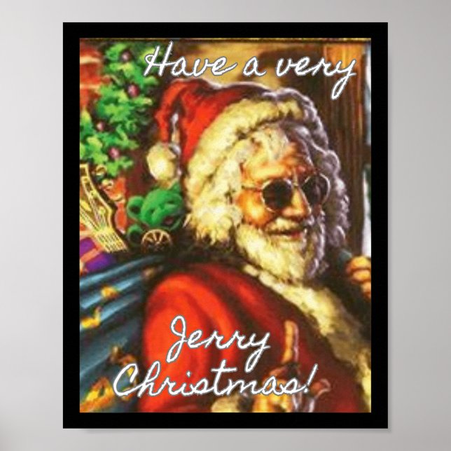 Ha en mycket Jerry-jul-Garcia Santa Helgdag Poster (Framsidan)