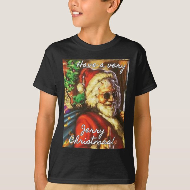 Ha en mycket Jerry-jul-Garcia Santa Helgdag T Shirt (Framsida)
