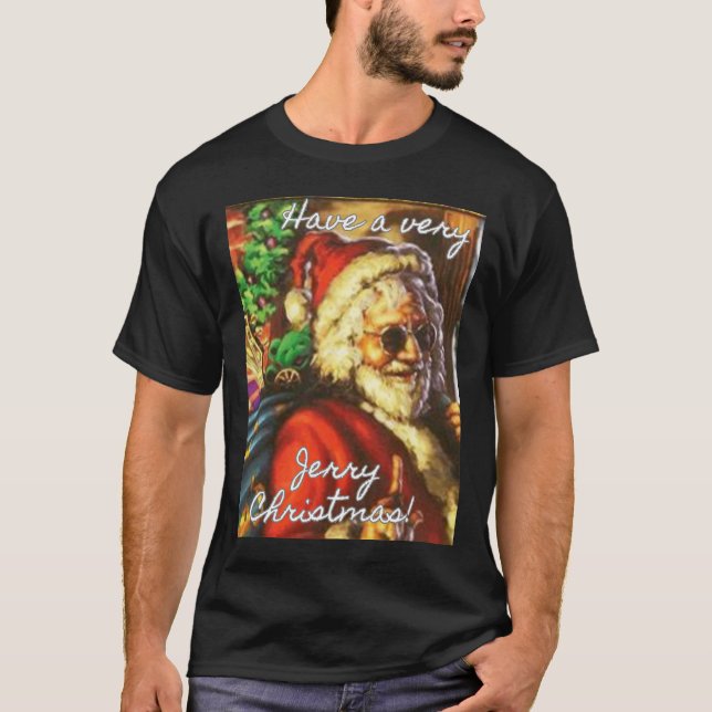 Ha en mycket Jerry-jul-Garcia Santa Helgdag T Shirt (Framsida)