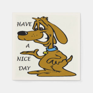 "HA EN NICE DAY" PUPPY-HUND PAPPERSSERVETT