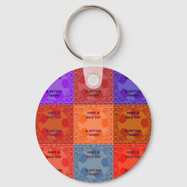 Ha en Nicedag i färg Nyckelring (Framsida)