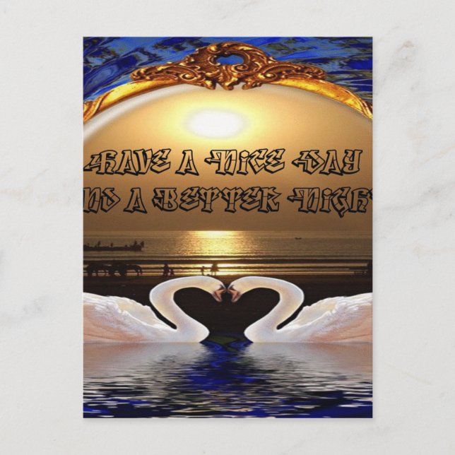 Ha en Nicedag och en bättre natttextram Vykort (Framsida)