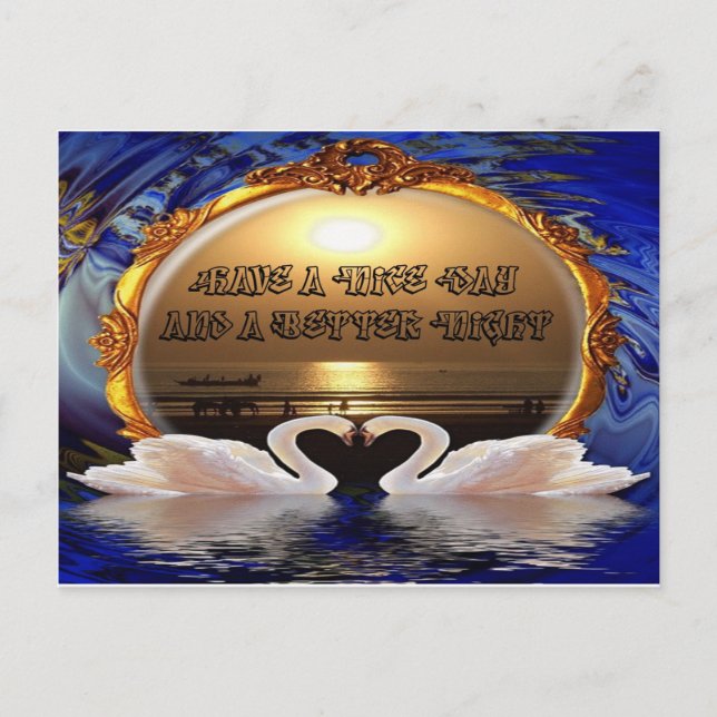 Ha en Nicedag och en bättre natttextram Vykort (Framsida)