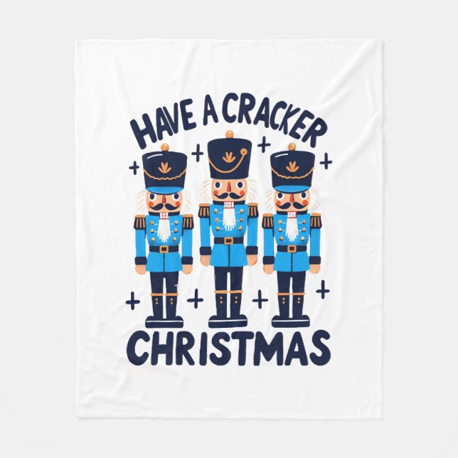 Ha en nötknäppare jul fleecefilt (Framsidan)