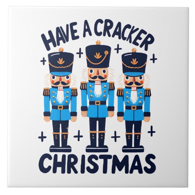 Ha en nötknäppare jul kakelplatta (Framsidan)