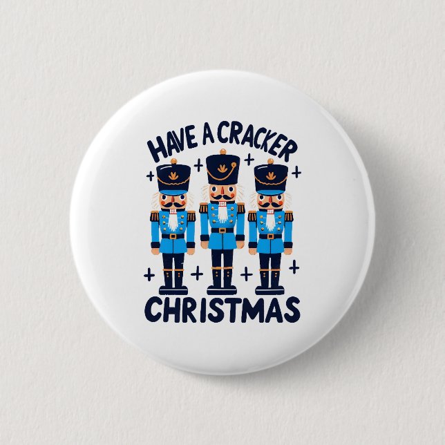 Ha en nötknäppare jul knapp (Framsida)