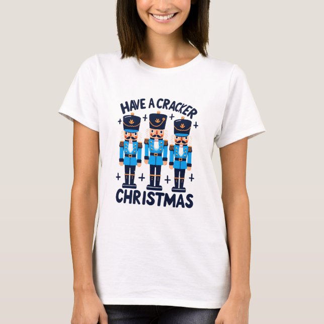 Ha en nötknäppare jul t shirt (Framsida)