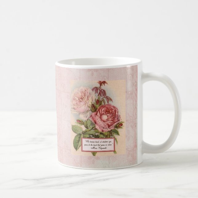 Ha en öppen hjärta: Victorianrosa rostryck Kaffemugg (Höger)