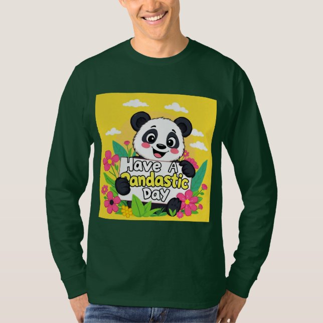 "Ha en pandastisk dag" T Shirt (Framsida)